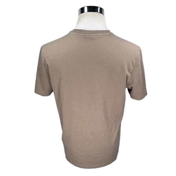 Hugo Boss Tee T-Shirt Men’s Large Brown Graphic Cotton Blend Short Sleeve - Picture 4 of 11